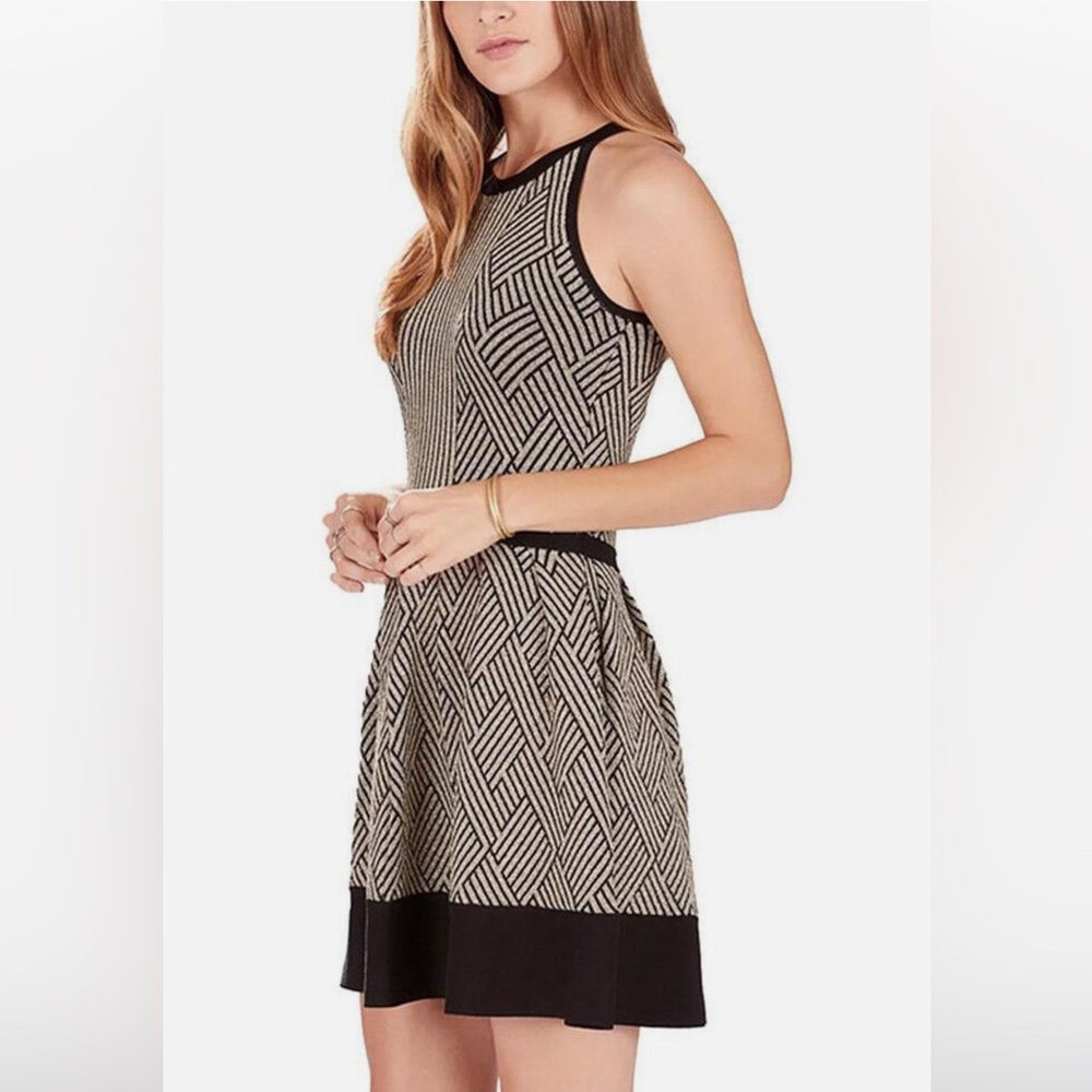 Parker Gold & Black Sleeveless Dress